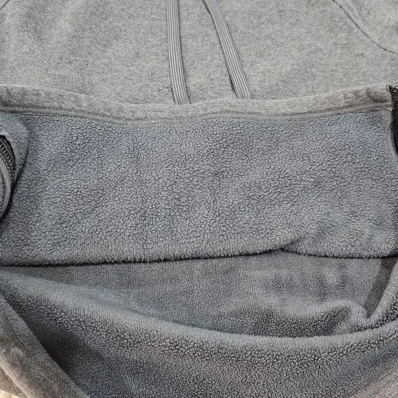 Athleta Cowl Neck Fleece Lined Cozy Gray Pullover Sweatshirt Small Athleisure - Picture 5 of 8